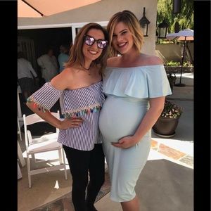 Mint blue Asos maternity dress